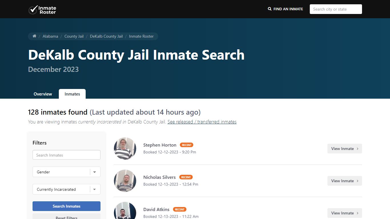 DeKalb County Jail Inmate Search - InmateRoster